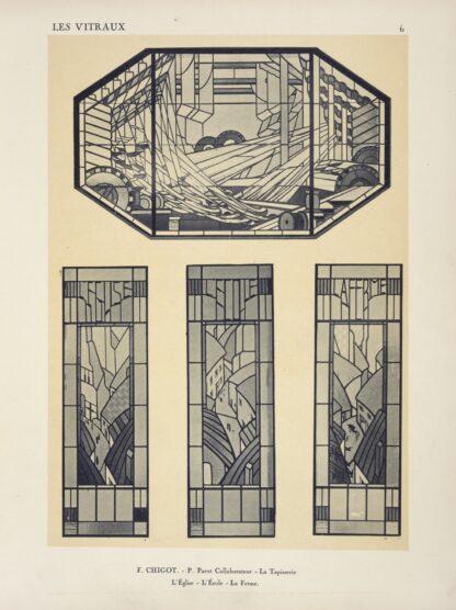 1, La tapisserie, au Pavillon de Limoges ; 2, L’Église ; 3, L’École by Jacques Gruber