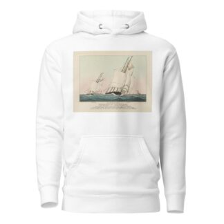 The celebrated Yachts Coronet and Dauntless by Currier & Ives. Hoodie