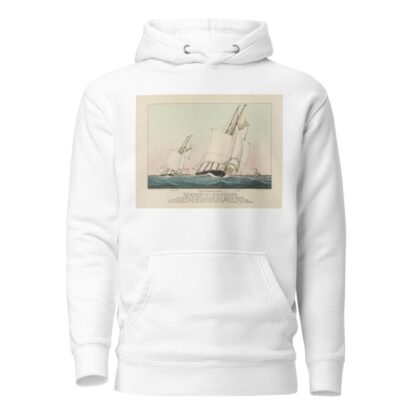 The celebrated Yachts Coronet and Dauntless by Currier & Ives. Hoodie