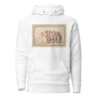 Citizens taking a country walk by Thomas Rowlandson Hoodie