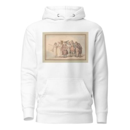 Citizens taking a country walk by Thomas Rowlandson Hoodie