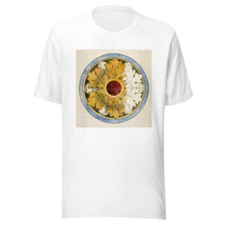 Projet pour un panneau de vitrail ; rose à motif de feuilles d’acanthe by Prosper Lafaye T-Shirt
