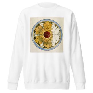 Projet pour un panneau de vitrail ; rose à motif de feuilles d’acanthe by Prosper Lafaye Sweatshirt
