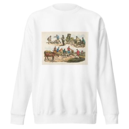 Trying to get animal from its burrow. by Henry Thomas Alken Sweatshirt