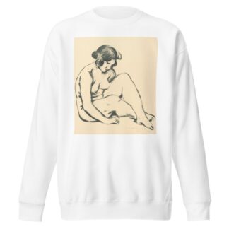 Sediaci ženský akt by Mikuláš Galanda Sweatshirt