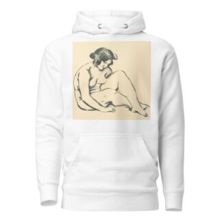 Sediaci ženský akt by Mikuláš Galanda Hoodie