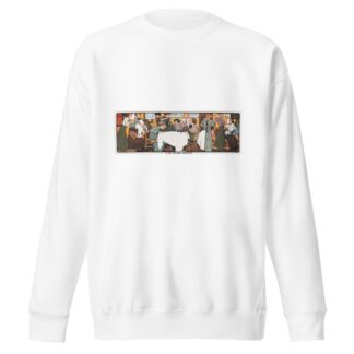A pie eating contest by Sadie Wendell Mitchell Sweatshirt
