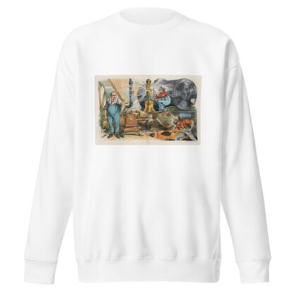 Firing up the wrong boiler by John Samuel Pughe Sweatshirt