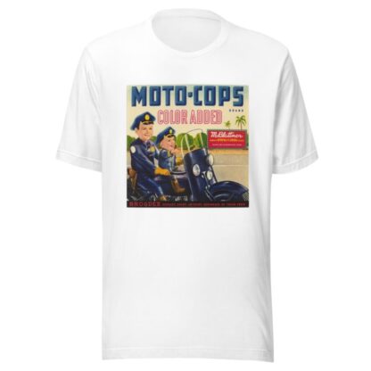 Moto-Cops Brand Produce Label by Anonymous T-Shirt