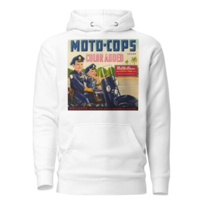 Moto-Cops Brand Produce Label by Anonymous Hoodie