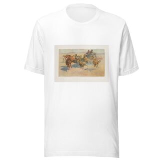 Downing the high header by Frederic Remington T-Shirt
