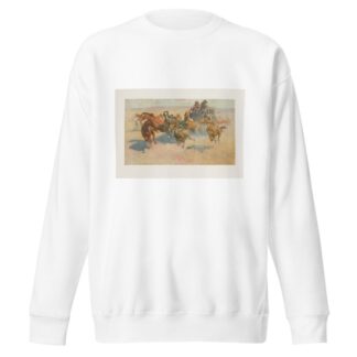 Downing the high header by Frederic Remington Sweatshirt