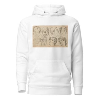 Plate I: Artist study of male and female head by William Salmon Hoodie