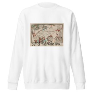 Out of the Frying Pan by Carey Cartoon Service Sweatshirt