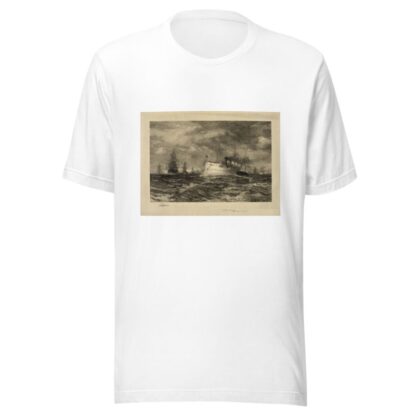 The White Squadron’s Farewell Salute to the Body of John Ericsson, New York Bay, August 23, 1890 by Edward Moran T-Shirt