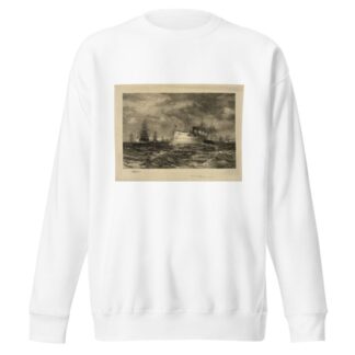 The White Squadron’s Farewell Salute to the Body of John Ericsson, New York Bay, August 23, 1890 by Edward Moran Sweatshirt