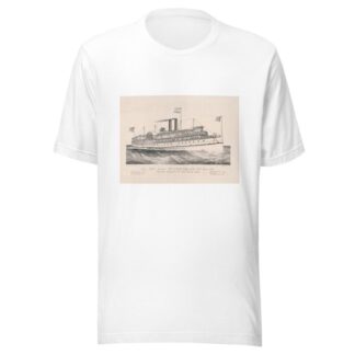 New palace steamer Pilgrim, of the Fall River line; The Iron Monarch of Long Island Sound by Currier & Ives. T-Shirt