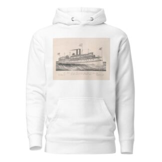 New palace steamer Pilgrim, of the Fall River line; The Iron Monarch of Long Island Sound by Currier & Ives. Hoodie