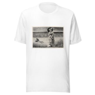 On the Beach – Two are Company, Three are None by Winslow Homer T-Shirt