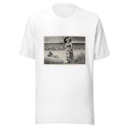 On the Beach – Two are Company, Three are None by Winslow Homer T-Shirt