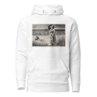 On the Beach – Two are Company, Three are None by Winslow Homer Hoodie