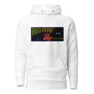 Red Deer Brand Produce Label by Anonymous Hoodie