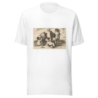 Four boys, a young satyr and a goat. by Wenceslaus Hollar T-Shirt