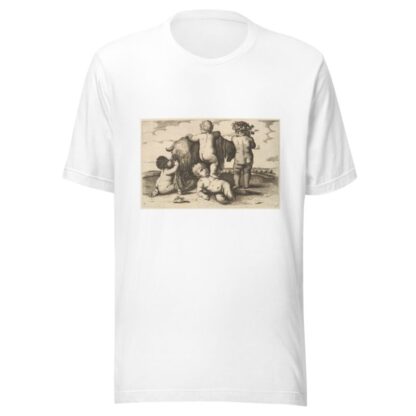 Four boys, a young satyr and a goat. by Wenceslaus Hollar T-Shirt