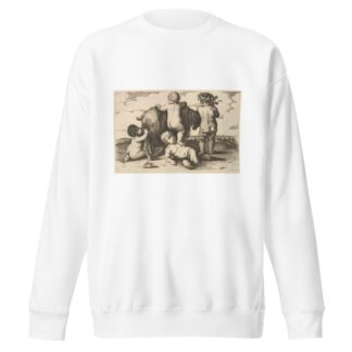 Four boys, a young satyr and a goat. by Wenceslaus Hollar Sweatshirt