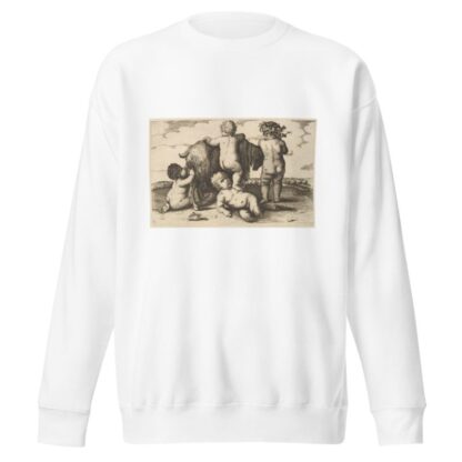 Four boys, a young satyr and a goat. by Wenceslaus Hollar Sweatshirt