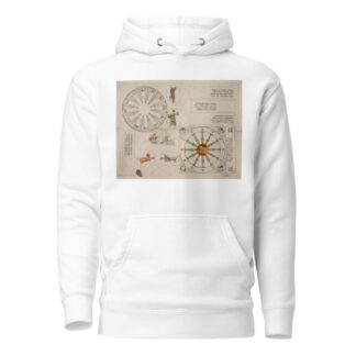 Illustrationstavle med almanak-cirkel og fem vers by Oluf Olufsen Bagge Hoodie