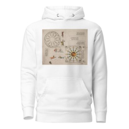 Illustrationstavle med almanak-cirkel og fem vers by Oluf Olufsen Bagge Hoodie