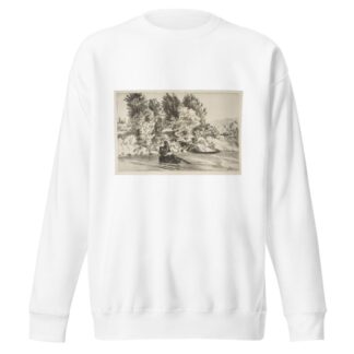 Fisherman with a net by Félix Bracquemond Sweatshirt
