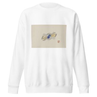 Ontwerp voor een rond juweel met stralen, met goud, saffieren en briljanten by Jules Chadel Sweatshirt