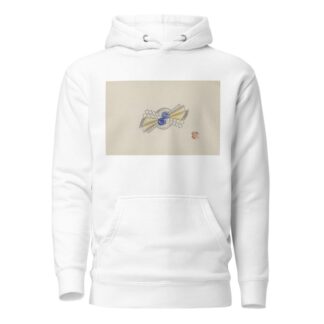 Ontwerp voor een rond juweel met stralen, met goud, saffieren en briljanten by Jules Chadel Hoodie
