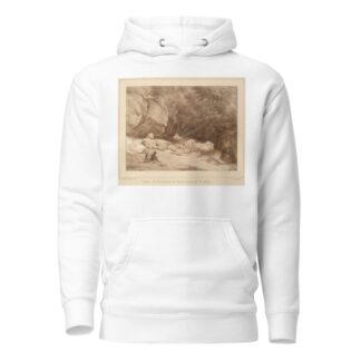 Jonction des deux torrents qui forment la Cascade de Grésy by Jean-Baptiste Isabey Hoodie