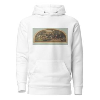 Hunting Scene; Mural design for a lunette in the library of the Chateau de Lude by Jules-Edmond-Charles Lachaise Hoodie