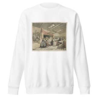 Brooklyn sanitary fair, 1864. New England kitchen by A. Brown & Co Sweatshirt