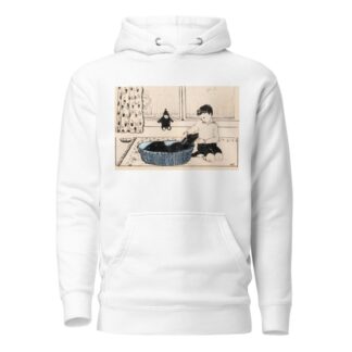 Jongen aait een hond by A. Tinbergen Hoodie