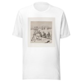In the trenches at Pine Ridge by Frederic Remington T-Shirt