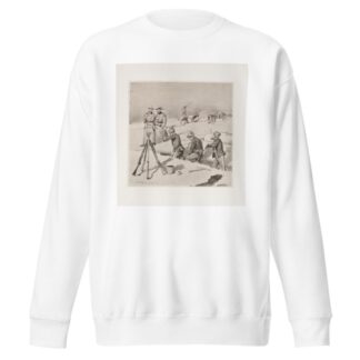 In the trenches at Pine Ridge by Frederic Remington Sweatshirt
