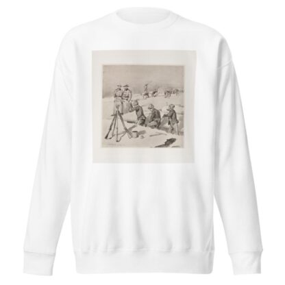 In the trenches at Pine Ridge by Frederic Remington Sweatshirt