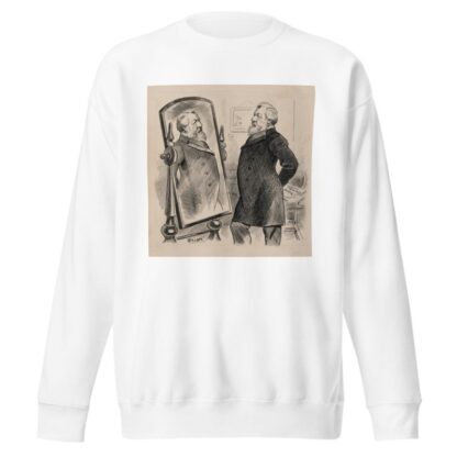 The hour has come, and the man is here! James Blaine’s ‘reflection’ as to who ought to be the next president by Bernard Gillam Sweatshirt