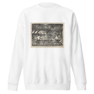 Fishing in the Park by Richard Lindsey William Sweatshirt