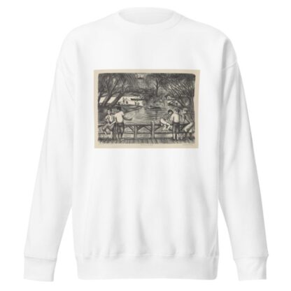 Fishing in the Park by Richard Lindsey William Sweatshirt