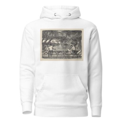 Fishing in the Park by Richard Lindsey William Hoodie