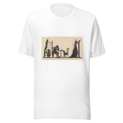 Silhouet van de familie en de vrouw die vertrekt by Nelly Bodenheim T-Shirt
