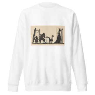 Silhouet van de familie en de vrouw die vertrekt by Nelly Bodenheim Sweatshirt