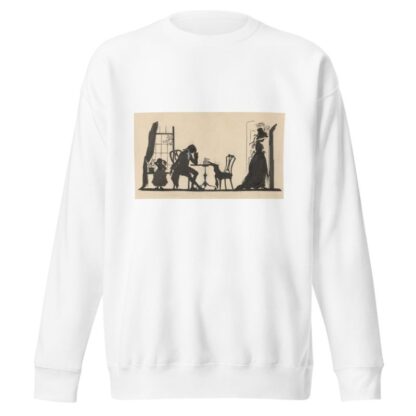 Silhouet van de familie en de vrouw die vertrekt by Nelly Bodenheim Sweatshirt