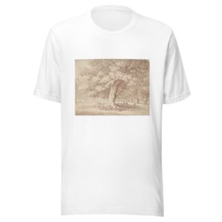 Herd of deer under an oak tree by Thomas Rowlandson T-Shirt